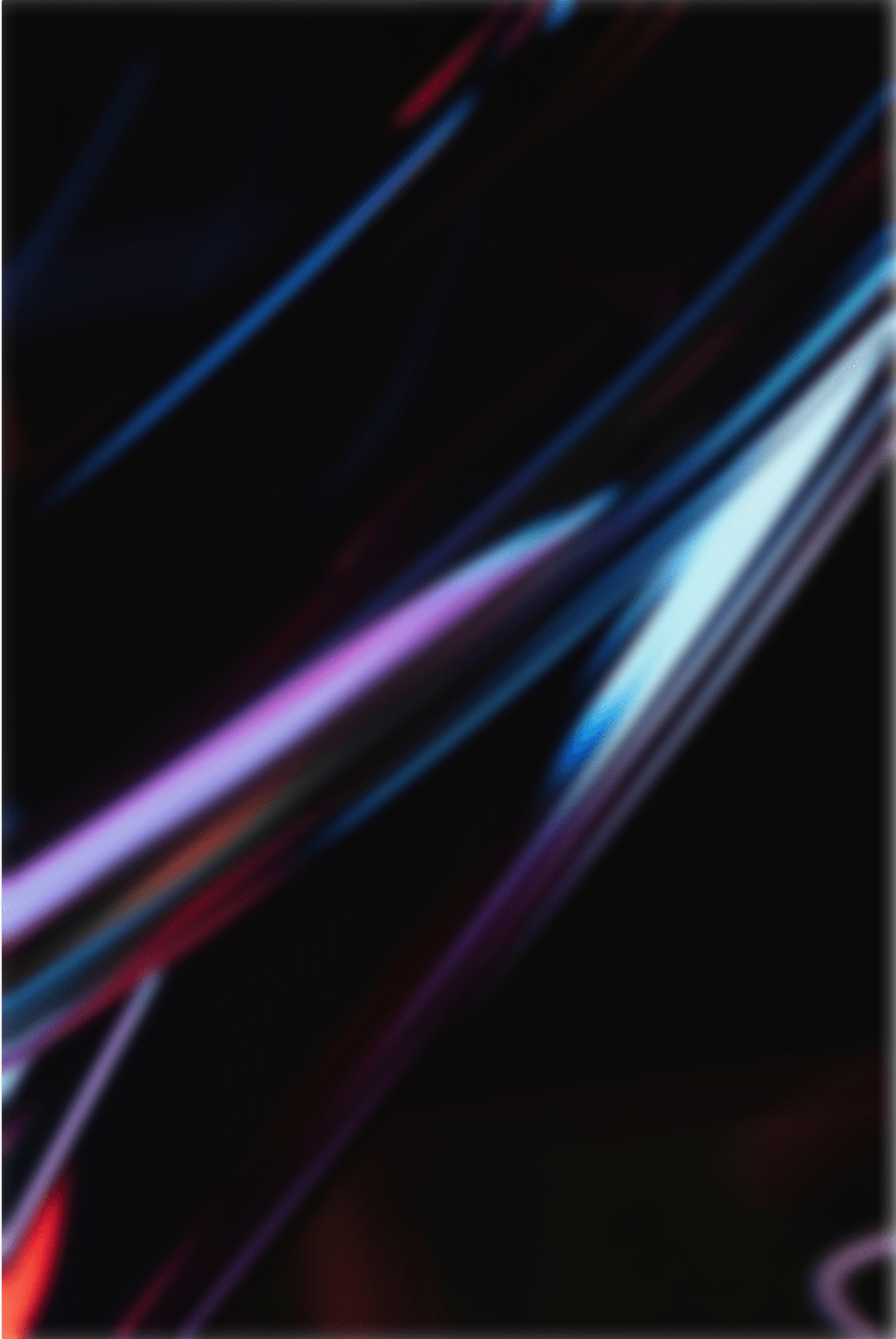 Abstract digital background with flowing neon light streaks in purple, blue, and black tones