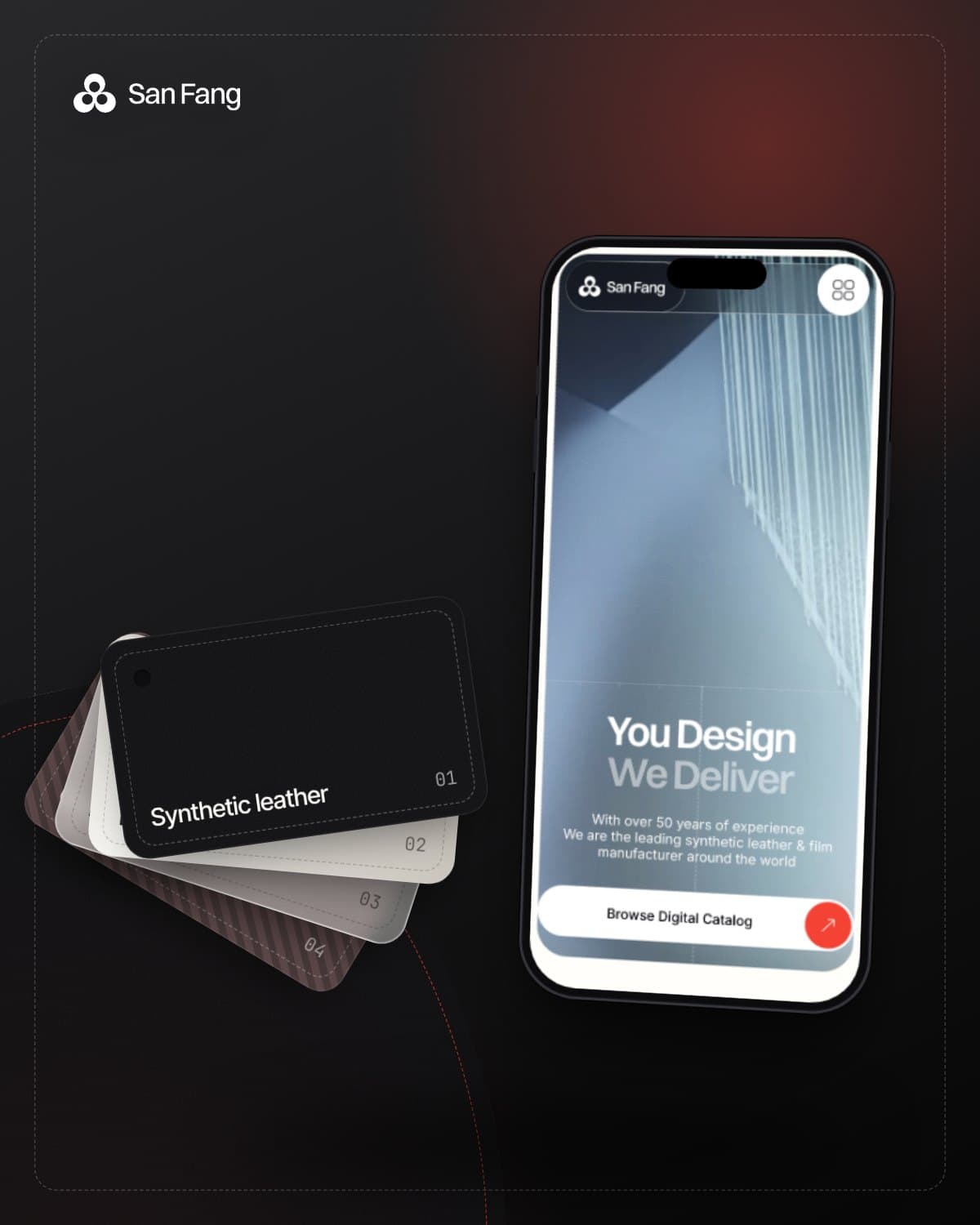 SanFang website on desktop and mobile