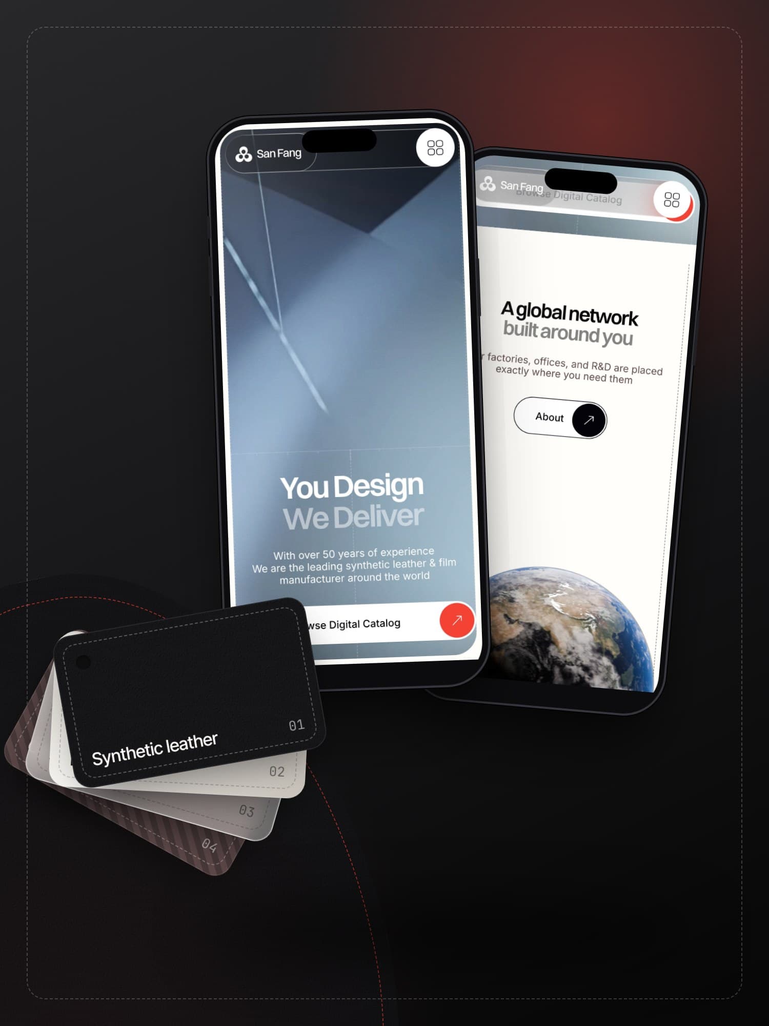 SanFang website on mobile